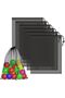 6 PCS Mesh Drawstring Bag, Black Sports Equipment Net Bag, Multipurpose Drawstring Utility P