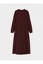 Women's ruched polka dot a-line dress - 2