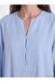 Oversized Blouse with High Collar - 3