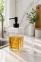 Countertop Kitchen Bathroom Liquid Soap Dispenser Kitchen Dishwashing Liquid Soap Dispenser with Sponge and Brush Container - 3