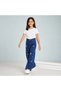 Girl's Bow Embroidered Palazzo Jeans – High Waist Wide Leg Jeans - 5