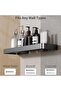 40cm Wall Mounted Shower Caddy, 16 Inch Tempered Glass Bathroom Shelf, White Floating Wall Organizer - 7