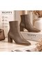 Women's Pointed Toe Side Zipper Thick Heel Boots