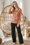Patterned V-Neck Lace Viscose Knitted Pajama Set 26224661 - 2