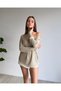 Boat Neck Batwing Sleeve Loose Fit Textured Knitwear Sweater Aw26Kz00068