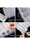 2pack 36 Grids Clear Plastic Organizer Box Container Craft Storage with Adjustable Dividers - 3