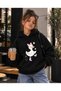 Girl's Hooded Sweatshirt 3 Thread Threaded Winter Printed Hoodie