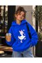 Girl's Hooded Sweatshirt 3 Thread Threaded Winter Printed Hoodie