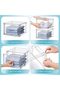 4 Pack Clear Stackable Storage Drawers Organizer with Handles - 7