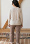 Patterned Large Size Oversized Viscose Knitted Pajama Set 26224855 - 3