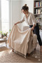 Cotton Woven Natural Berjer&Single Sofa Cover 145X180 Beige - 2