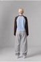 Women's Double Color Raglan Sleeve Crew Neck Long Sleeve Oversize Sweatshirt 3Iplik Without Thread - Blue Brown - 5