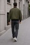 Quilted Lined Bomber Jacket with Zipper Pockets - 6