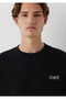 M0S10379 Logo Printed Sweatshirt Men's Sweatshirt Black - 6