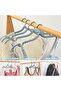 10 Pcs Folding Coat Hangers, Portable Plastic Hangers Clothes Foldable Hanger with Clips and - 6