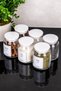 6-Piece 300 ml Premium White Mica Vacuum Lid Glass Spice Jar Set Spice Labelled Jar Set Storage Container - 2
