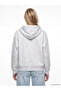 Ozmarka New Season Gray Pasadena Printed Women's Thick Zippered Sweatshirt - 4