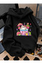 Children's Hooded Printed Sweatshirt Unisex 3 Thread Threaded Winter Hoodie