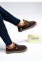 5518 Genuine Leather Suede Flat Heeled Women's Casual Shoes Real Leather Suede Brown - 5