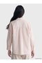 Peak New Season Pink Striped Oversize Women's Shirt - 4