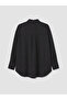 Lcw Everyday Black Textured Oversize Women's Shirt - 7