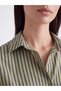 Vizyon New Season Green Belted Striped Women's Shirt - 4