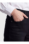 Black high waist flare women's jean pants - 4