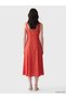 Peak New Season Red Square Neck A-Line Polka Dot Dress - 3