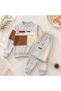 Girls' and Boys' 2-Yarn Compact Combed Cotton Oversize Segmented Sweatshirt Set – New Season 2026 - 2