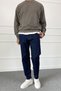 Navy Blue Slim Fit Lycra Jean - Denim Trousers - 6
