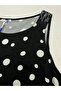 Plus Size Polka Dot Shoulder Stone Embellished Sleeveless Women's Dress - 2