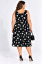 Plus Size Polka Dot Shoulder Stone Embellished Sleeveless Women's Dress - 4