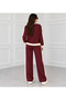 Women's Premium Modal Garnished Comfortable Cut Wide Leg Two-Piece Set - 2