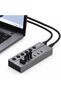 Multi USB Hub for Laptop Computer Powered USB Switched Hub with Replicator Adapter(7 Ports+Wide Compatibility+Plug and Play+Multiple Protection+Aluminum Body+Hybrid Design+5Gbps High Speed) - 3