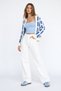 Women's Geometric Patterned Premium Knitwear Cardigan - 5