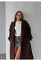 Buttoned Belted Lined Long Cashmere Coat - 2