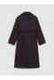 Ozmarka New Season Brown Jacket with Collar and Belt Women's Trench Coat - 8