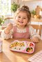 3-Compartment Children's Plate with Animal Figures, Melamine Food and Nutrition Plate, Bpa-Free - 2