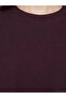 Özmarka New Season Plum Soft Touch Oversize Women's Sweatshirt - 3