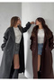 Buttoned Belted Lined Long Cashmere Coat - 4