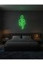 Yılan Figürlü LED Neon Duvar Tablosu | Yeşil Aydınlatmalı Modern Dekor | Salon Dekoru - 3