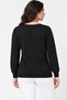 Women's Collar Button Detailed Stone Printed Long Sleeve Glittery Knitwear Blouse - 2