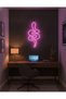 Yılan Figürlü LED Neon Duvar Tablosu | Pembe Aydınlatmalı Modern Dekor | Salon Dekoru - 4