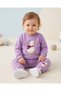 Baby Girl Winter 3 Thread Threaded Duck Embroidery Set 6-9-12-18-24 Months 2-Piece Top and Bottom Set