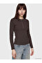 Lcw Everyday Brown Crew Neck Women's Bodysuit