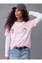Peak New Season Pink Printed 100% Cotton Women's T-Shirt
