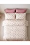 Rose Patterned Double Duvet Cover Set with Elastic Sheets - 3