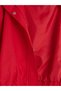 Lcw Kids Red Stand Collar Girls' Coat with Snap Fasteners and Long Sleeves - 3