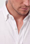 Men's 97% Cotton Slim Fit Honeycomb Textured Lycra Knitted White Shirt 2600707 - 4