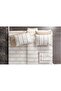 Double Duvet Cover Set with Ribbon Patterned Elastic Sheets - 6